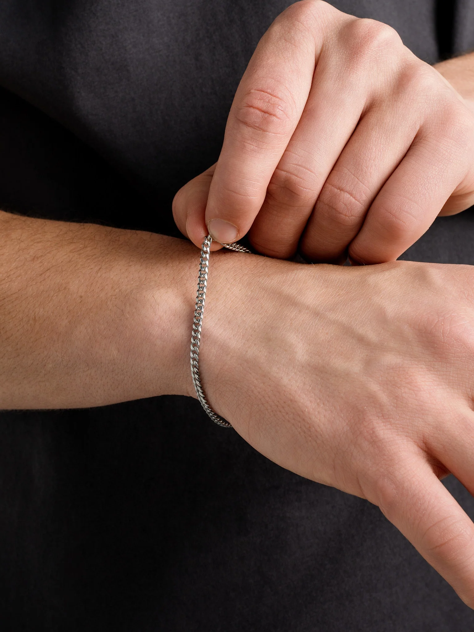 3.5mm Curb Bracelet - Image 5