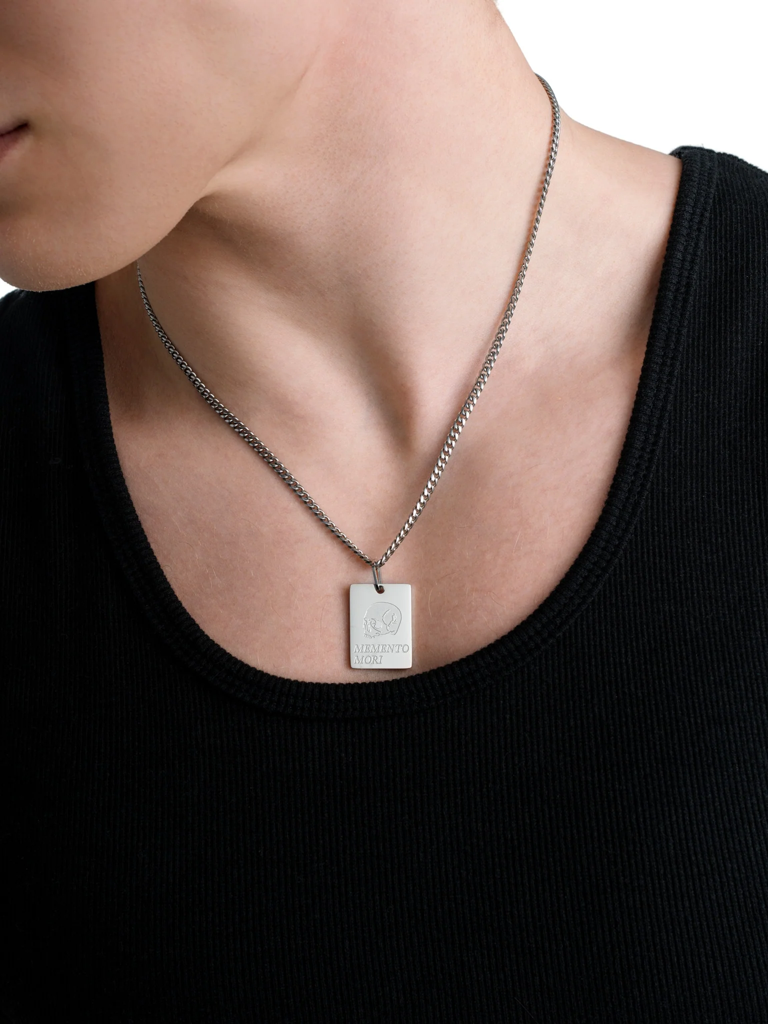 Memento Mori Necklace (Steel) - Image 4