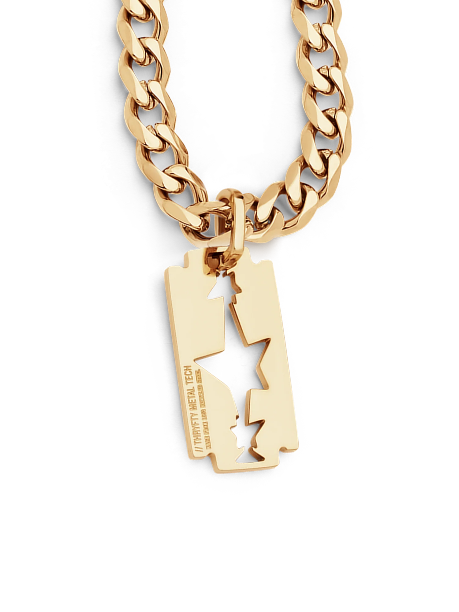 Razor Blade Necklace (Gold)