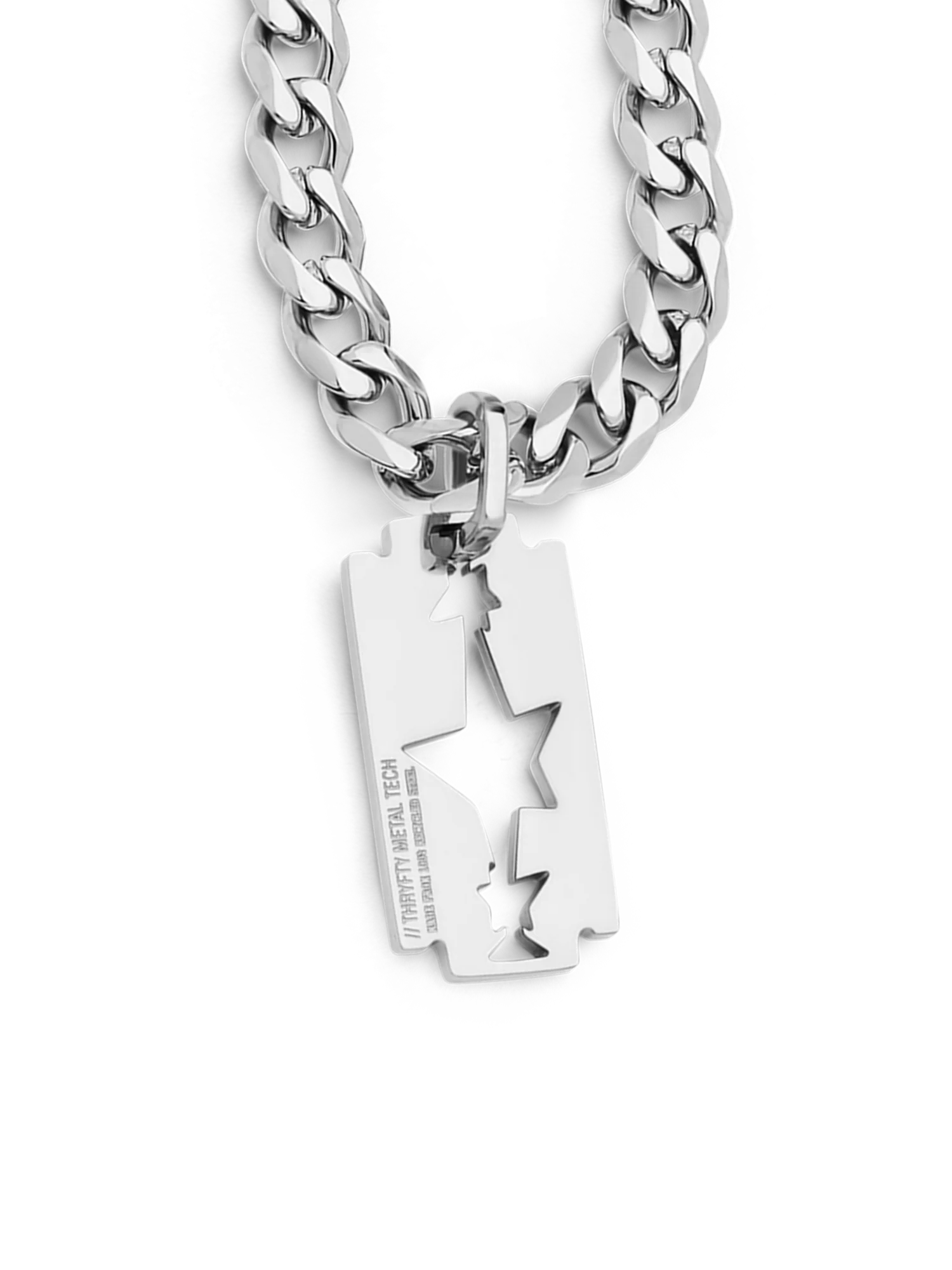 Razor Blade Necklace (Steel)
